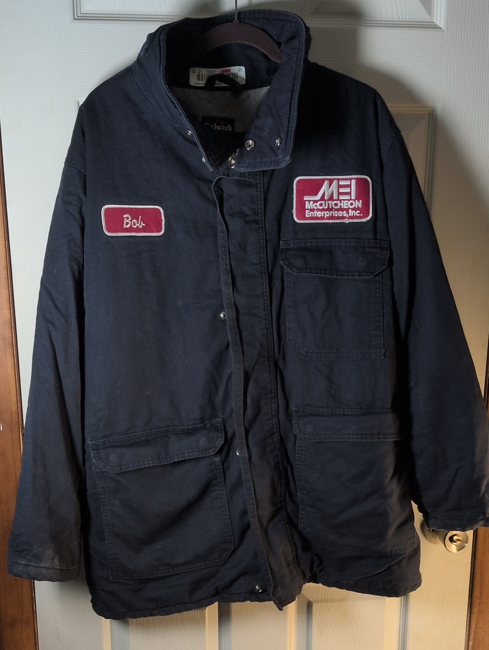Bulwark Flame Resistant McCutcheon Enterprises Men's Navy Work Jacket